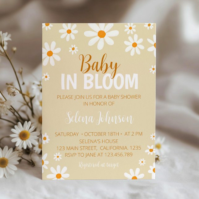 Boho Light Daisy Baby Shower Einladung (Von Creator hochgeladen)