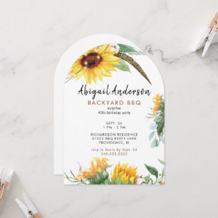 Boho Lights Backyard GRILLEN Birthday Party Einladung