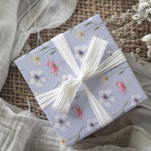 Boho Liilac Wildblume Wasserfarben Muster