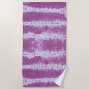 Boho Lila Abstrakte Gefärbte Krawatte Pattern Beac Strandtuch