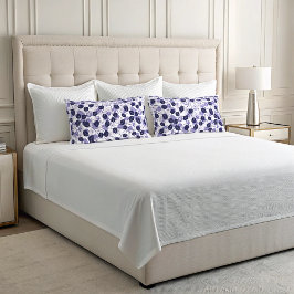 Boho Lila Blätter und Reben - Illustrationsmuster Kissenbezug