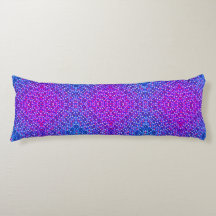 Boho Lila Blue Green Reversible Body Pillow