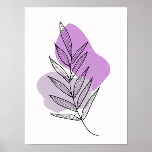 Boho lila Blume Poster