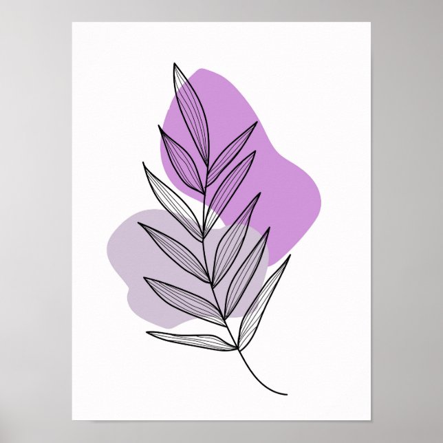 Boho lila Blume Poster (Vorne)