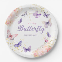 Boho Lila eine kleine Butterfly Girl Babydusche