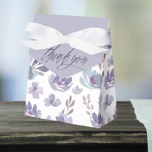 Boho Lila Floral Watercolor Hochzeit Geschenkschachtel