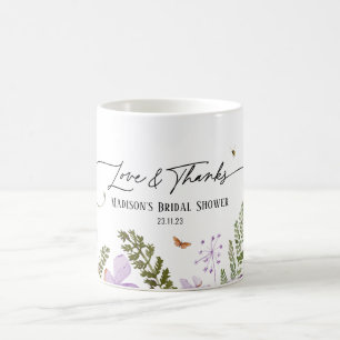 Boho Lila Florals Brautparty Party Geschenk Tasse