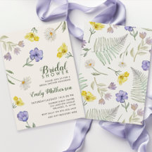 Boho Lila & Gelbe Wildblumen-Brautparty