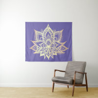 Boho Lila Goldmedaille Lotus Blume