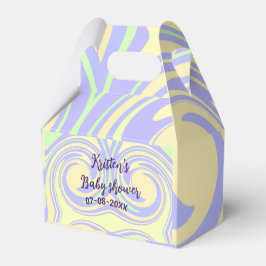 Boho lila grüne Babydusche Marmor rustikal, modern Geschenkschachtel