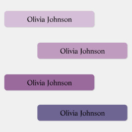 Boho lila Kids Waterproof Name Labels Etiketten