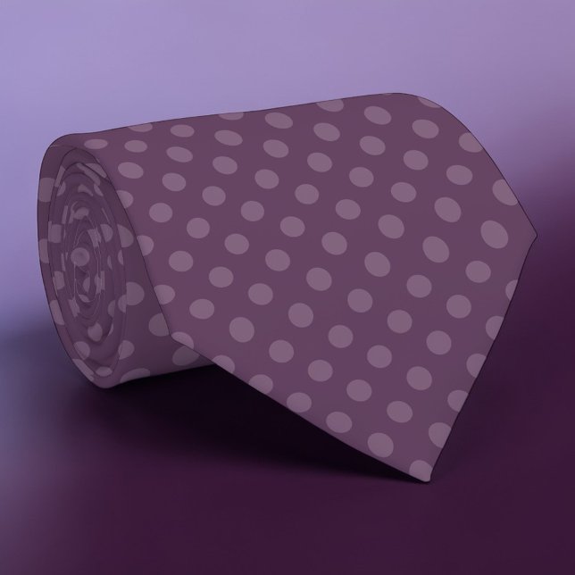 Boho Lila Mini Polka Dots Krawatte (Von Creator hochgeladen)