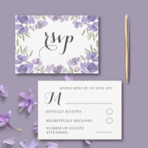 Boho Lila Watercolor Floral Wedding