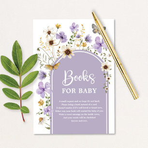 Boho Lila Wildblume Wiese Books for Baby Begleitkarte