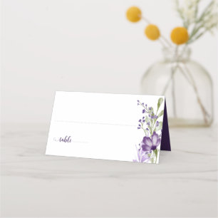 Boho Lila Wildblumen Blumen Hochzeit Platzkarte