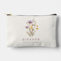 Boho Lila Wildblumen Maid of Honor Benutzerdefinie