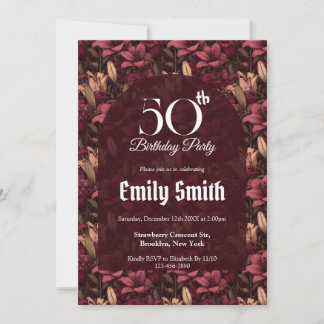 Boho-Lilien inspirierte Party Einladung