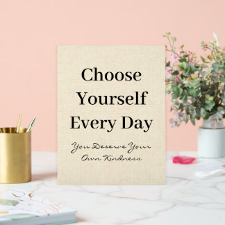 Boho Linen Self-Love Every Day Quote Acrylschild