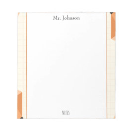 Boho Lines Frame Teacher Notepad Notizblock