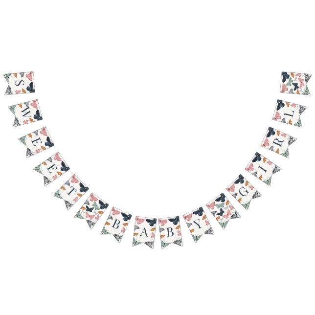 Boho Little Butterfly Baby Duschdekor Wimpelkette (Alle)