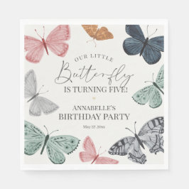 Boho Little Butterfly Geburtstagsparty Napkin Serviette