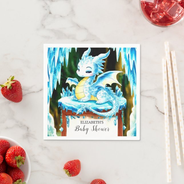 Boho Little Dragon Baby Shower Serviette (Beispiel)