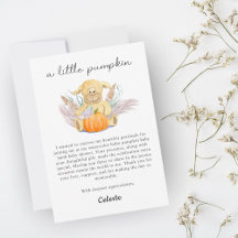 Boho Little Lamb Pumpkin Watercolor Babydusche
