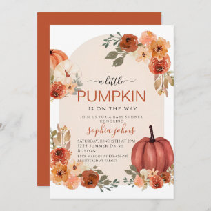 Boho Little Pumpkin fall Baby Shower Einladung