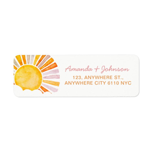 Boho Little Ray of Sunshine Baby Shower  (Vorne)