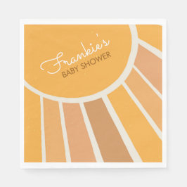 Boho Little ray of Sunshine Baby Shower Serviette