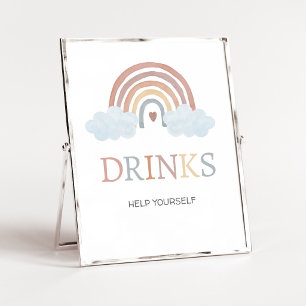 Boho Little Ray of Sunshine Getränke-Schild Poster