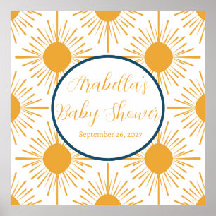 Boho Little Ray von Sun Neutral Baby Shower Poster