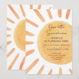 Boho LIttle Sunshine 1. Geburtstag Sun Summer Einladung