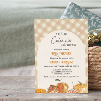 Boho Little Süsse Pie Erntedank Babydusche Einladung