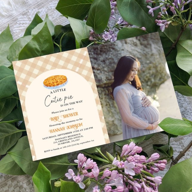 Boho Little Süsse Pie Erntedank Babydusche Einladung (Von Creator hochgeladen)