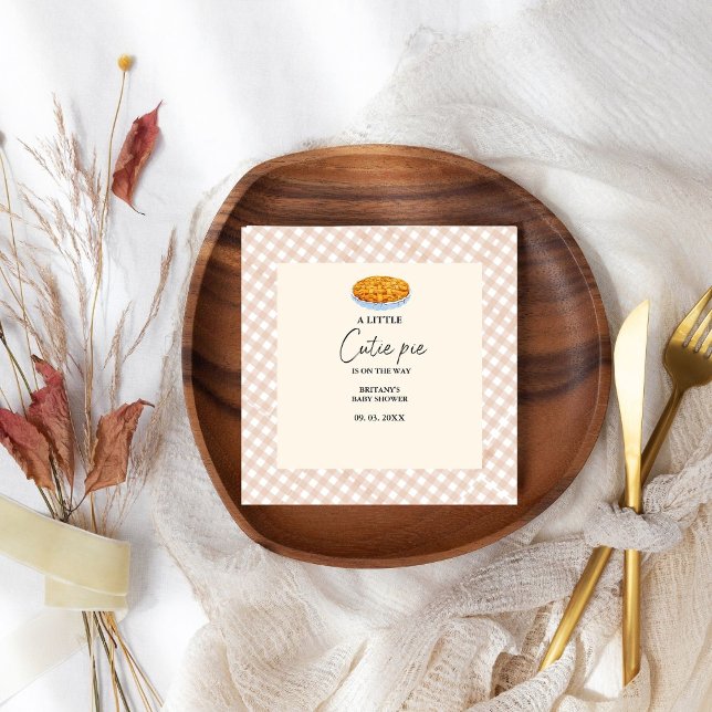 Boho Little Süsse Pie Erntedank Babydusche Serviette (Von Creator hochgeladen)