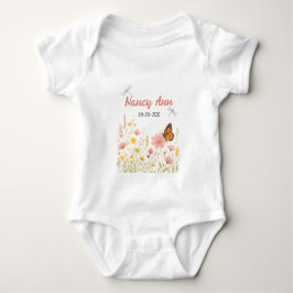 Boho Little Wildblume Custom Baby Name Baby Strampler