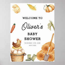 Boho Locwn Chicken Baby Shower Willkommen Poster