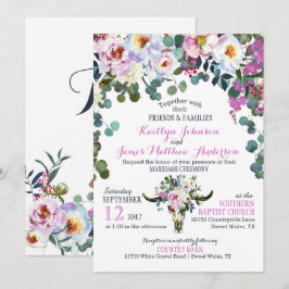 Boho Longhorn Einladung