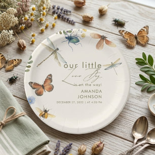 Boho Love Bug Insekten Libelle Baby Shower Pappteller