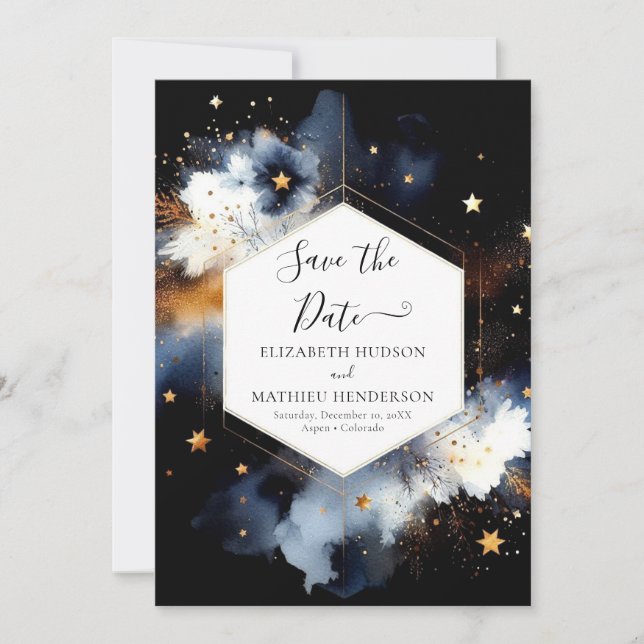 Boho Lovely Celestial Wedding Save The Date (Vorderseite)