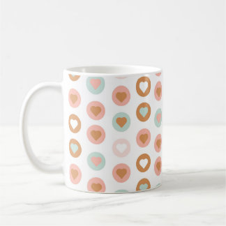 Boho Loving Hearts Liebe Valentines Colorful Kaffeetasse