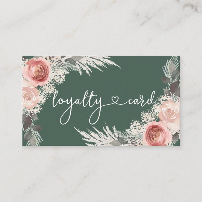 Boho Loyalty Business Card Visitenkarte (Vorderseite)
