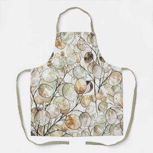 Boho Lunaria Wasserfarbenmuster Botanisch Floral Schürze