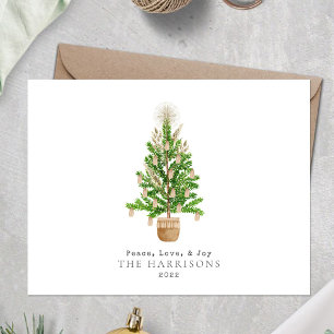 Boho Macrame Christmas Tree Feiertagspostkarte