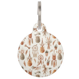 Boho Macrame Easter Pet ID Tag Woven Eggs Haustiermarke