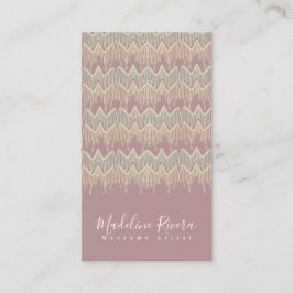 Boho Macrame Künstler Handmade Art Designer Blush Visitenkarte