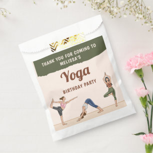 Boho-Mädchen Stretch-Yoga Geburtstagsfeier Danke s Geschenktütchen