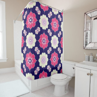 Boho Magenta Duschvorhang