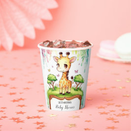 Boho Magical Giraffe Baby Shower Pappbecher